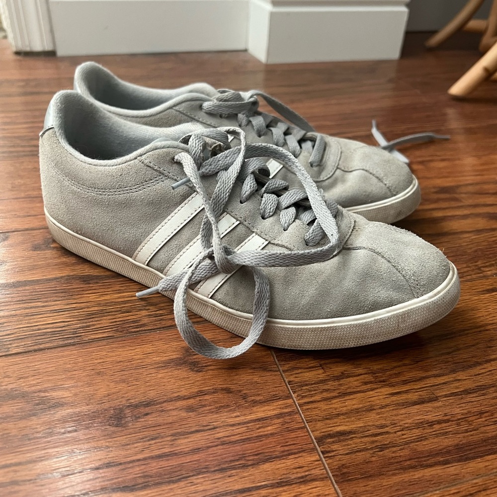 Gray adidas sneakers